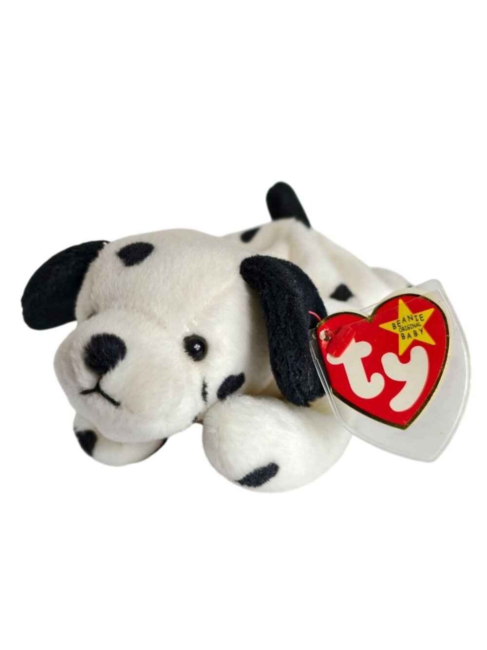 Ty Beanie Baby Dotty Dalmatian Plush Dog 1996 MWMT Retired Collectible 10-17 DOB